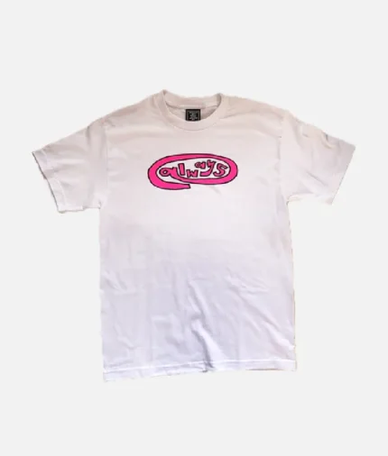 Adwysd Pink Oval T Shirt White (2)